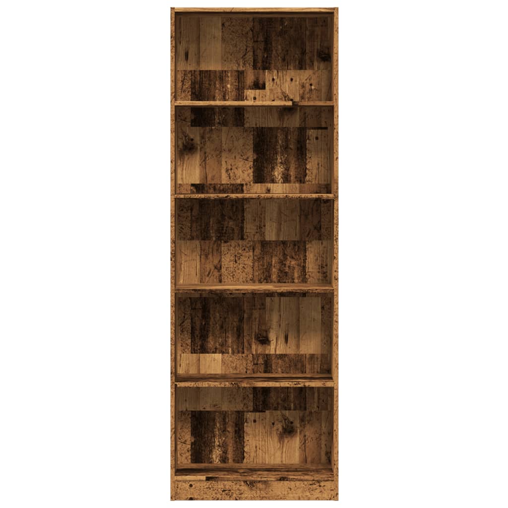 Libreria Legno Antico 60x24x176 cm in Legno Multistrato