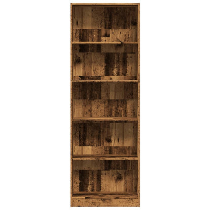 Libreria Legno Antico 60x24x176 cm in Legno Multistrato