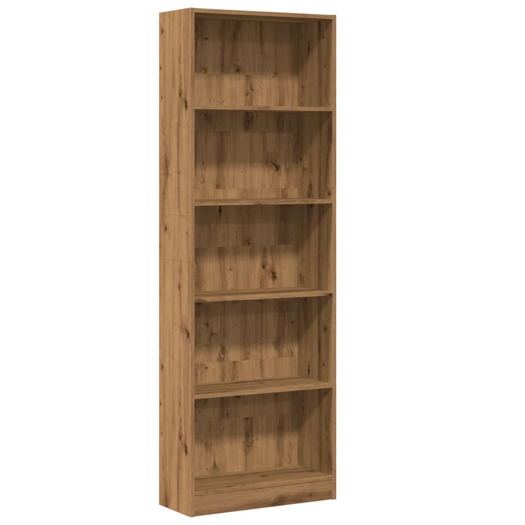 Libreria Rovere Artigianale 60x24x176 cm in Legno Multistrato