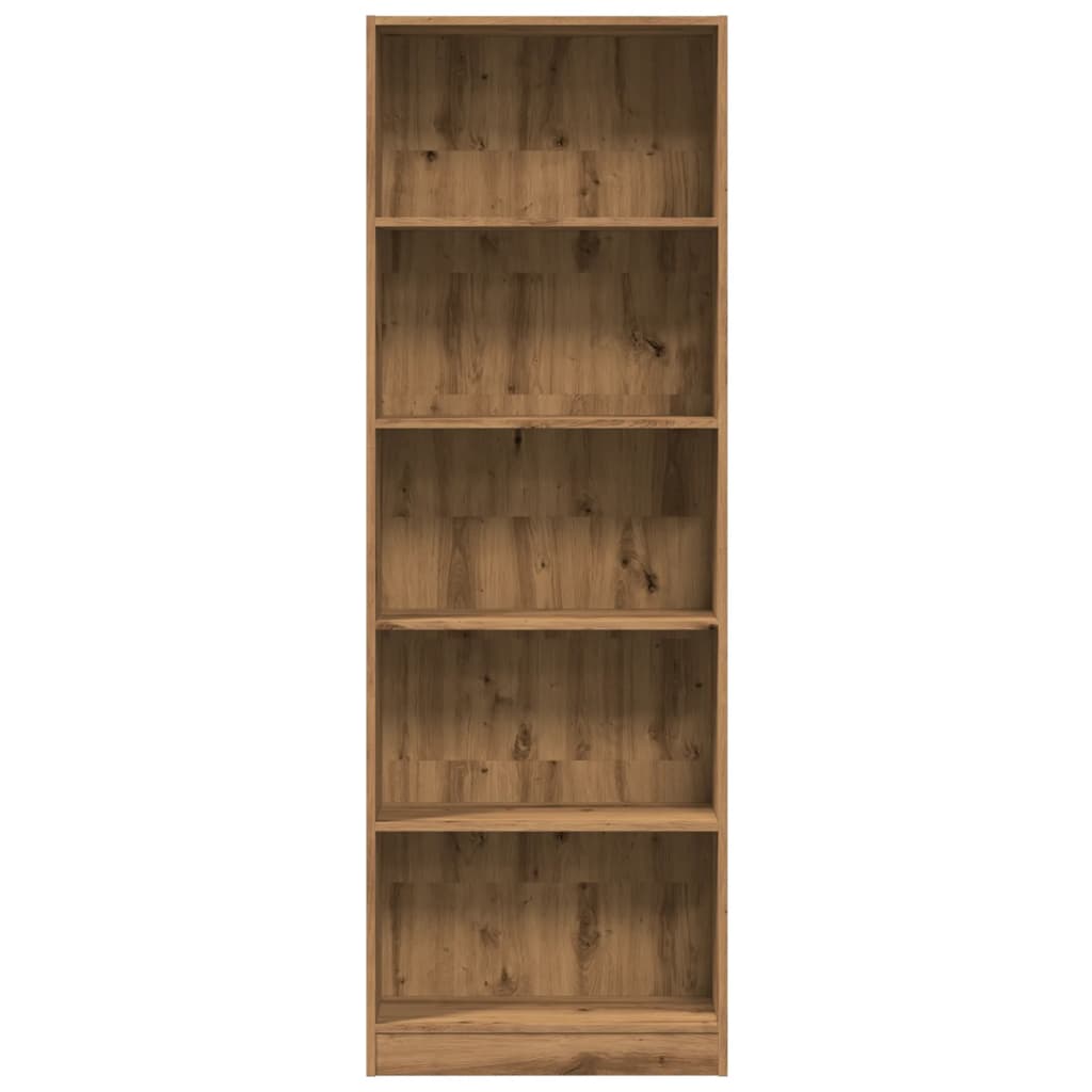 Libreria Rovere Artigianale 60x24x176 cm in Legno Multistrato