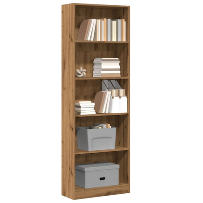 Libreria Rovere Artigianale 60x24x176 cm in Legno Multistrato