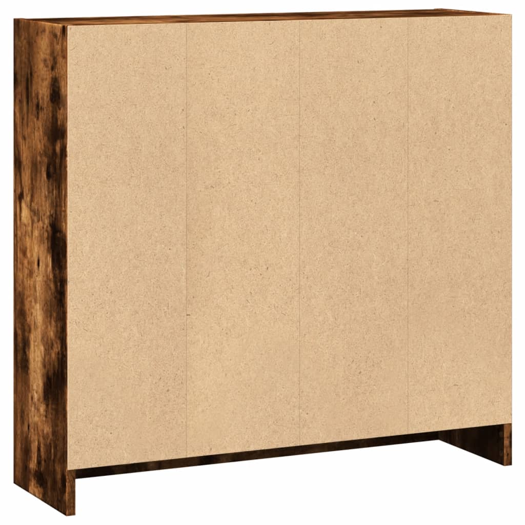 Libreria Rovere Fumo 80x24x76 cm in Legno Multistrato