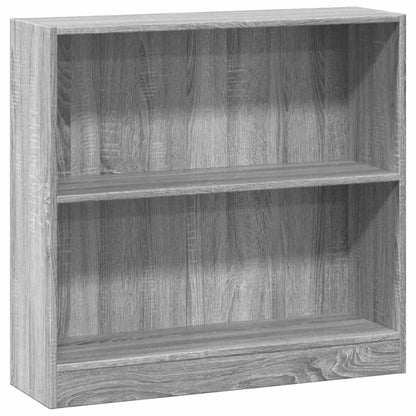 Libreria Grigio Sonoma 80x24x76 cm in Legno Multistrato