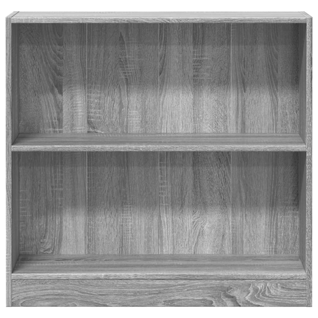 Libreria Grigio Sonoma 80x24x76 cm in Legno Multistrato