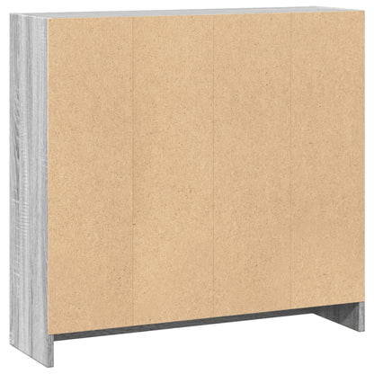 Libreria Grigio Sonoma 80x24x76 cm in Legno Multistrato