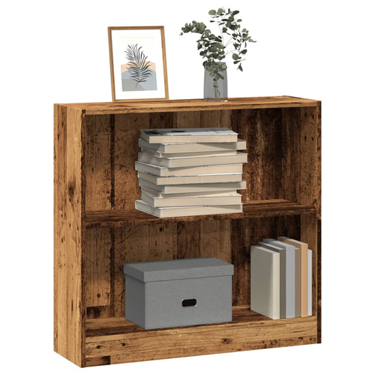 Libreria Legno Antico 80x24x76 cm in Legno Multistrato