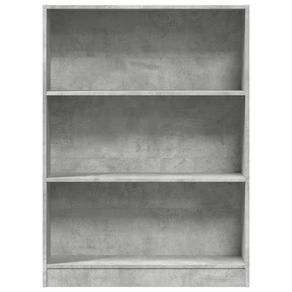 Libreria Grigio Cemento 80x24x109 cm in Legno Multistrato