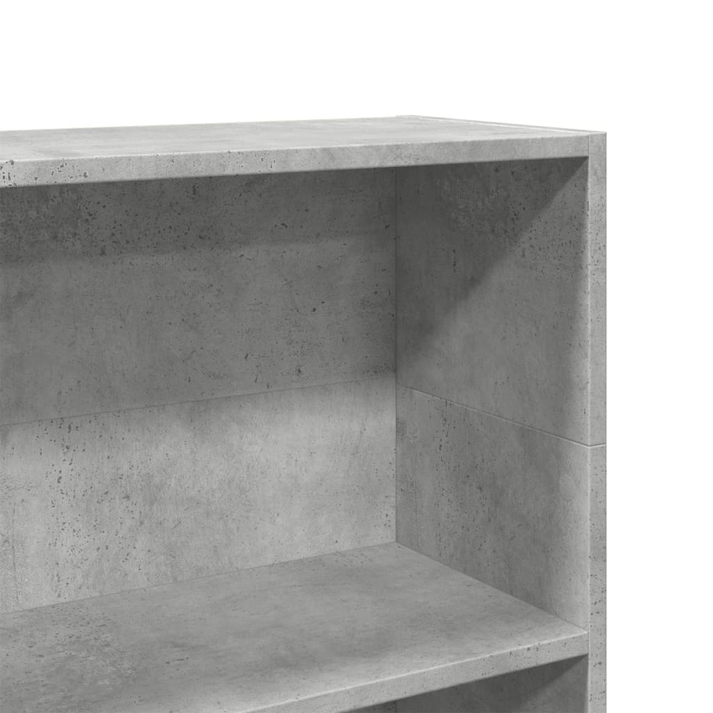 Libreria Grigio Cemento 80x24x109 cm in Legno Multistrato