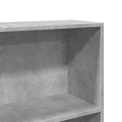 Libreria Grigio Cemento 80x24x109 cm in Legno Multistrato