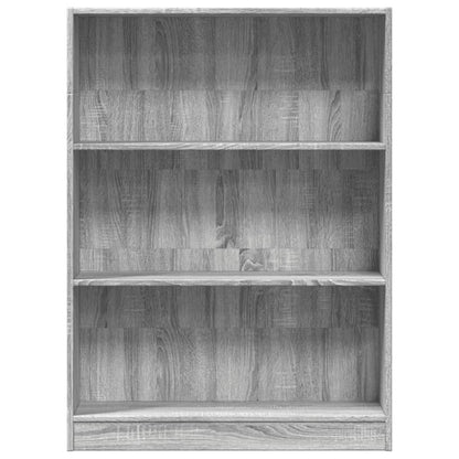 Libreria Grigio Sonoma 80x24x109 cm in Legno Multistrato