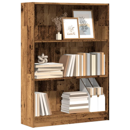 Libreria Legno Antico 80x24x109 cm in Legno Multistrato