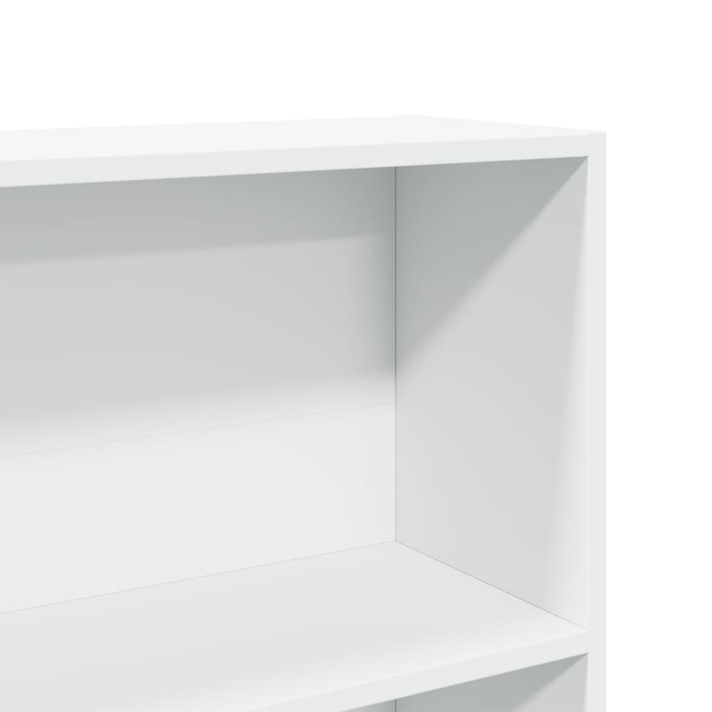 Libreria Bianca 80x24x143 cm in Legno Multistrato