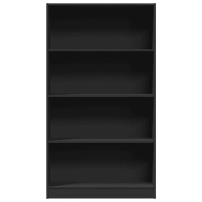 Libreria Nera 80x24x143 cm in Legno Multistrato