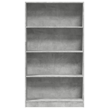 Libreria Grigio Cemento 80x24x143 cm in Legno Multistrato