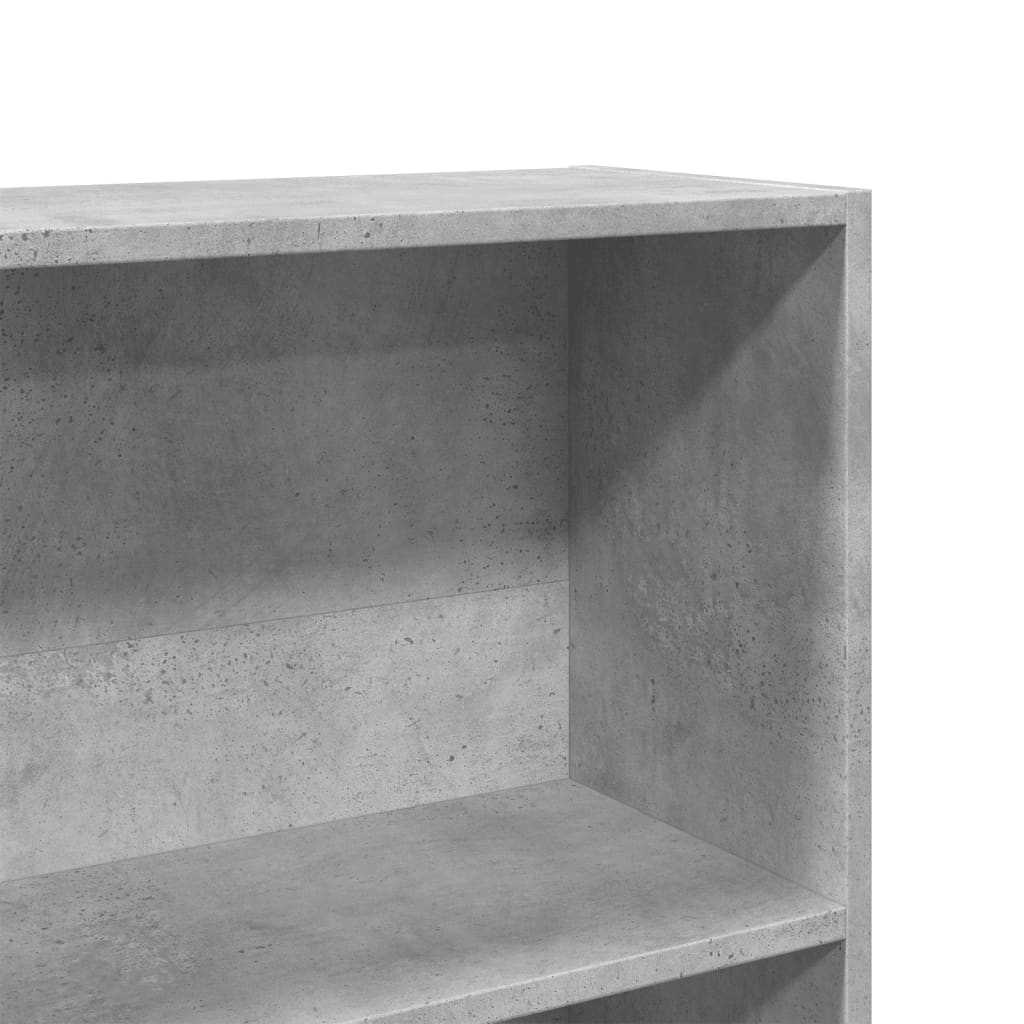 Libreria Grigio Cemento 80x24x143 cm in Legno Multistrato