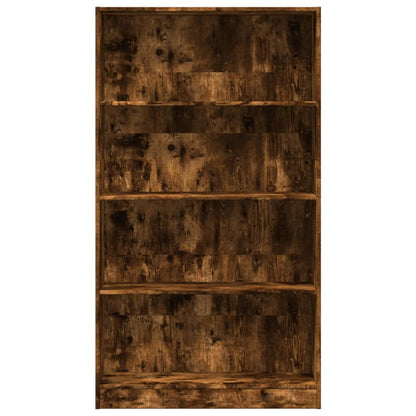 Libreria Rovere Fumo 80x24x143 cm in Legno Multistrato