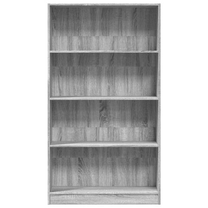 Libreria Grigio Sonoma 80x24x143 cm in Legno Multistrato