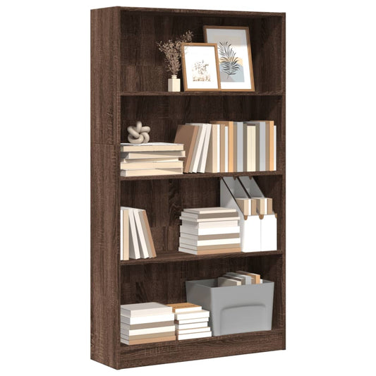 Libreria Rovere Marrone 80x24x143 cm in Legno Multistrato