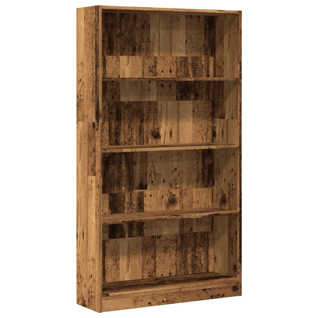 Libreria Legno Antico 80x24x143 cm in Legno Multistrato