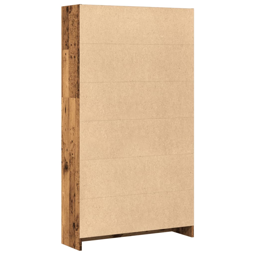 Libreria Legno Antico 80x24x143 cm in Legno Multistrato