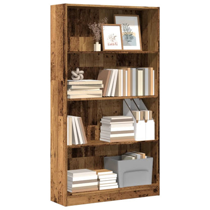 Libreria Legno Antico 80x24x143 cm in Legno Multistrato