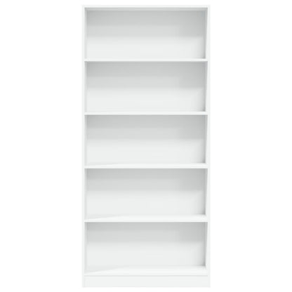 Libreria Bianca 80x24x176 cm in Legno Multistrato