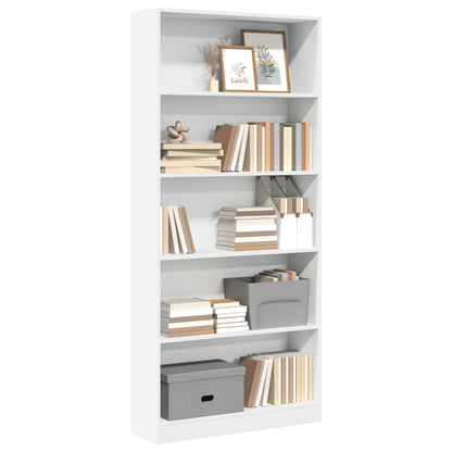 Libreria Bianca 80x24x176 cm in Legno Multistrato