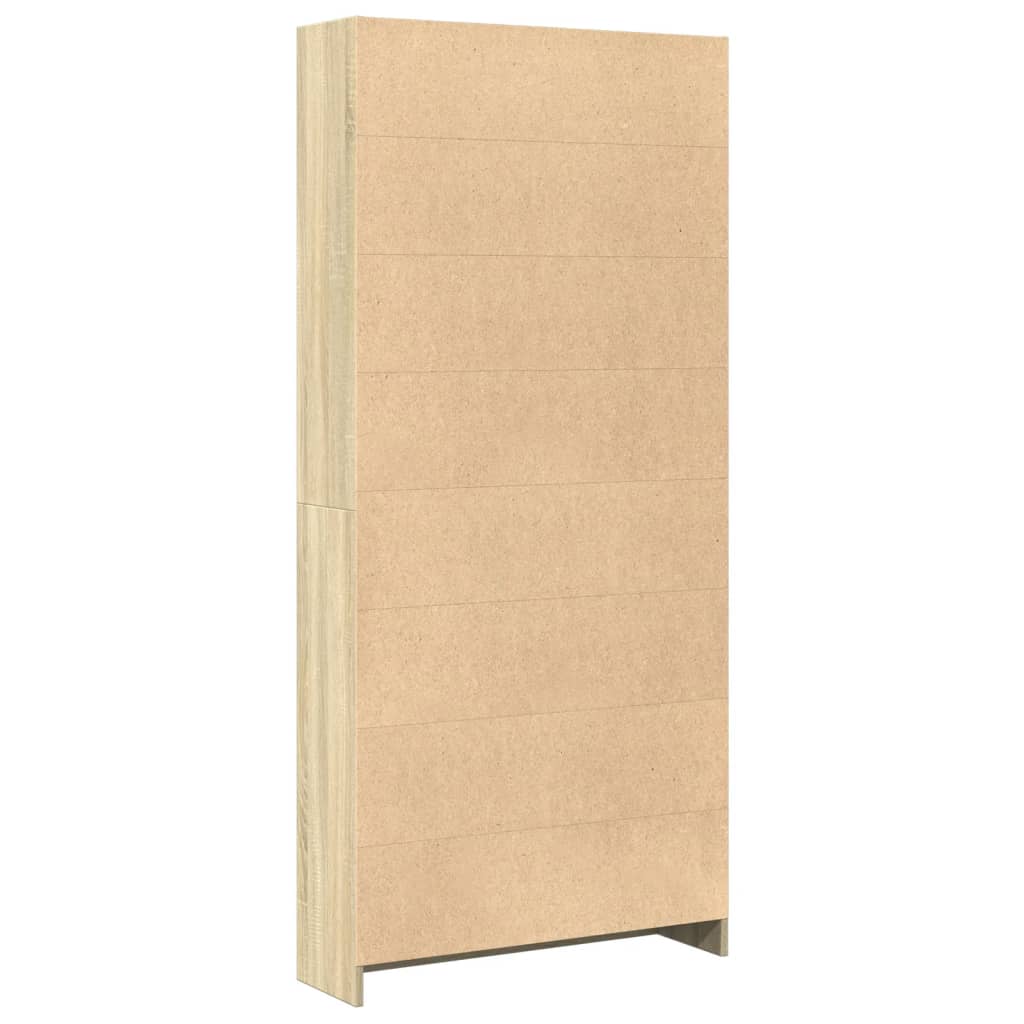 Libreria Rovere Sonoma 80x24x176 cm in Legno Multistrato