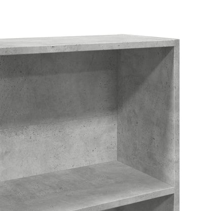 Libreria Grigio Cemento 80x24x176 cm in Legno Multistrato