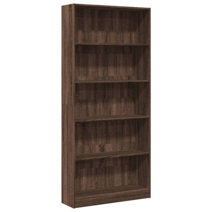 Libreria Rovere Marrone 80x24x176 cm in Legno Multistrato