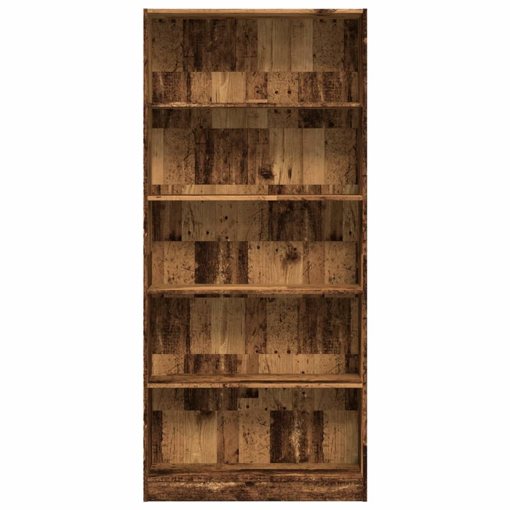 Libreria Legno Antico 80x24x176 cm in Legno Multistrato