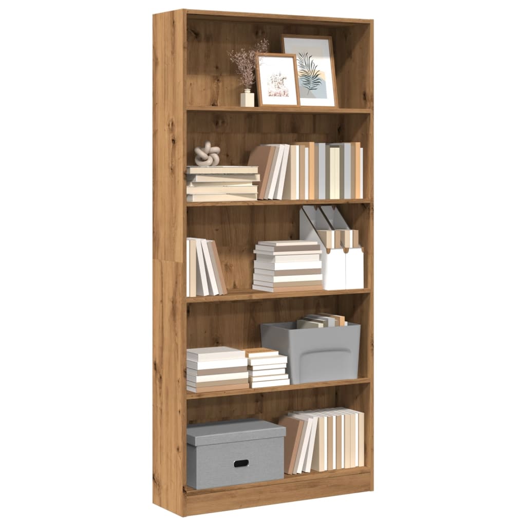 Libreria Rovere Artigianale 80x24x176 cm in Legno Multistrato | homemem39