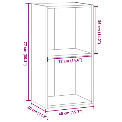 Libreria Rovere Fumo 40x30x77 cm in Legno Multistrato