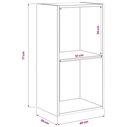 Libreria Rovere Fumo 40x30x77 cm in Legno Multistrato | homemem39