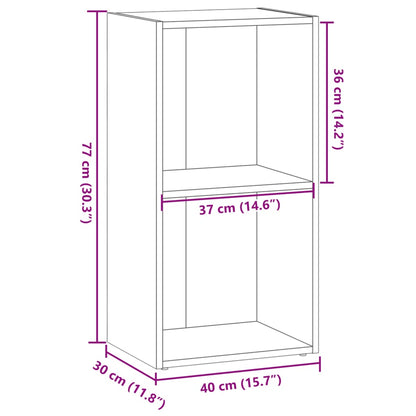 Libreria Grigio Sonoma 40x30x77 cm in Legno Multistrato