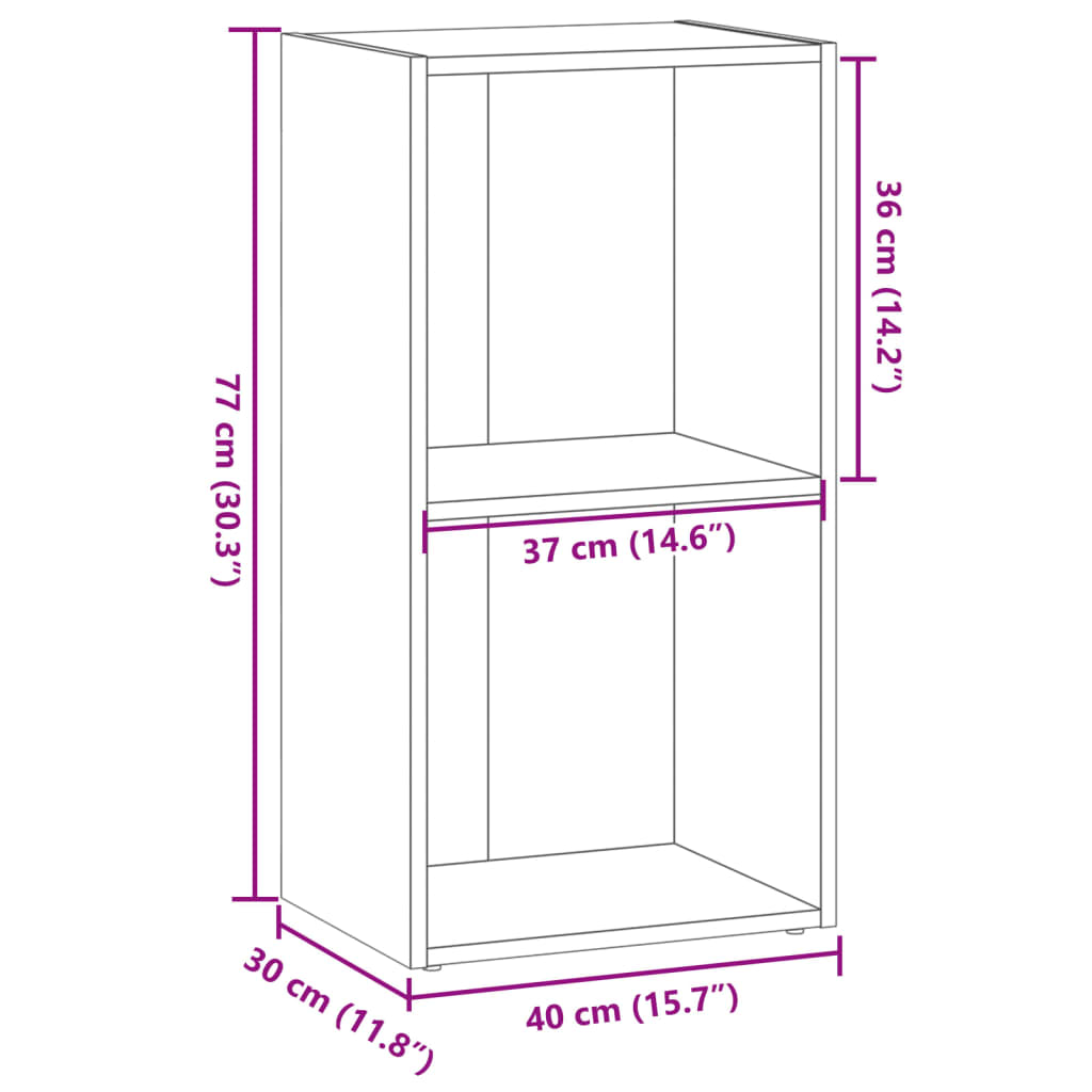 Libreria Rovere Marrone 40x30x77 cm in Legno Multistrato