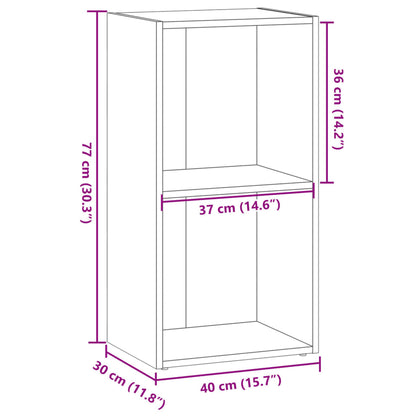 Libreria Rovere Marrone 40x30x77 cm in Legno Multistrato