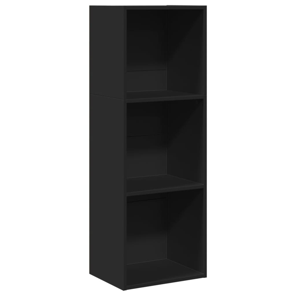 Libreria Nera 40x30x114 cm in Legno Multistrato