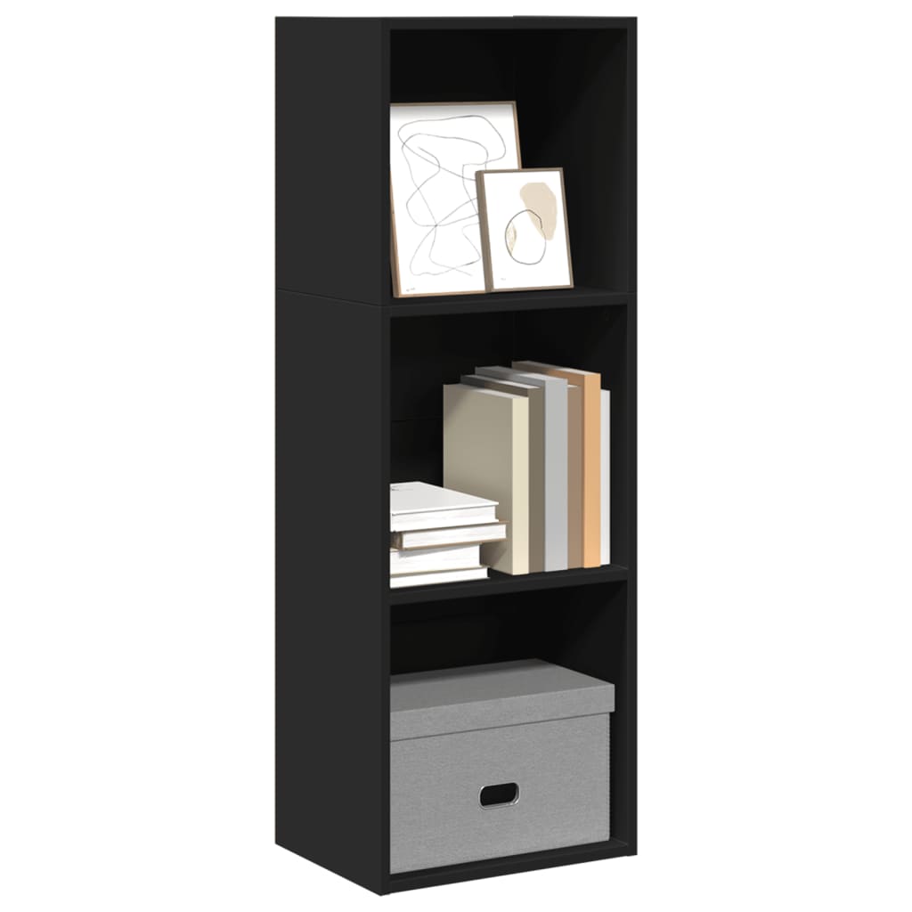 Libreria Nera 40x30x114 cm in Legno Multistrato