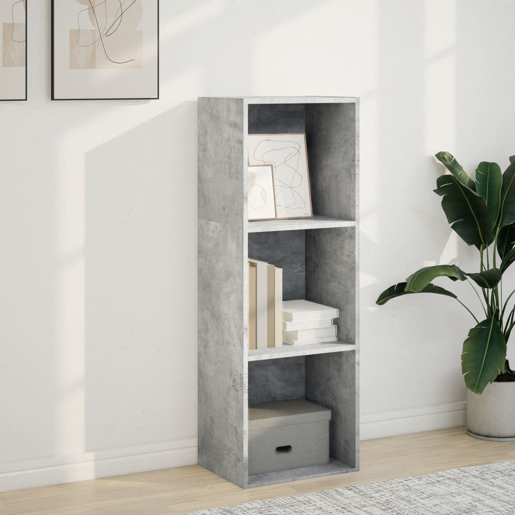 Libreria Grigio Cemento 40x30x114 cm in Legno Multistrato