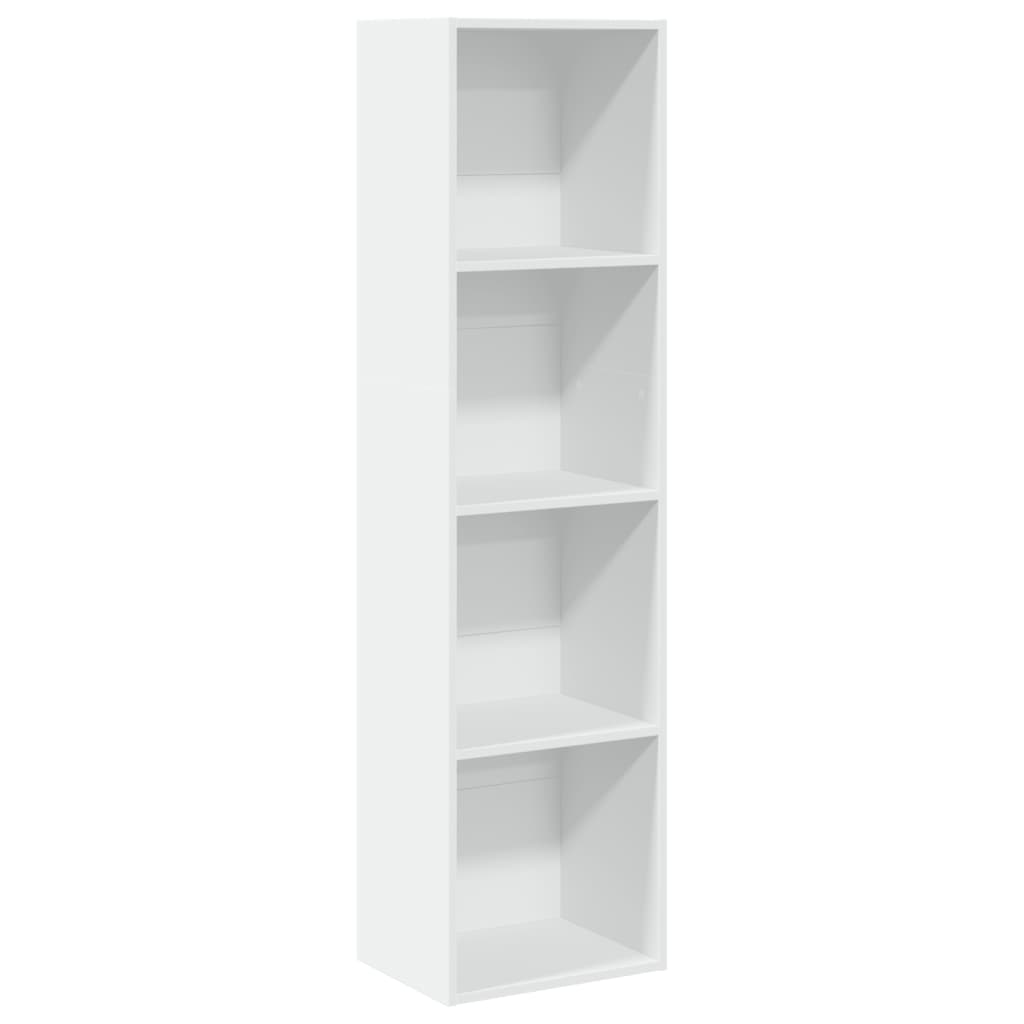 Libreria Bianca 40x30x152 cm in Legno Multistrato