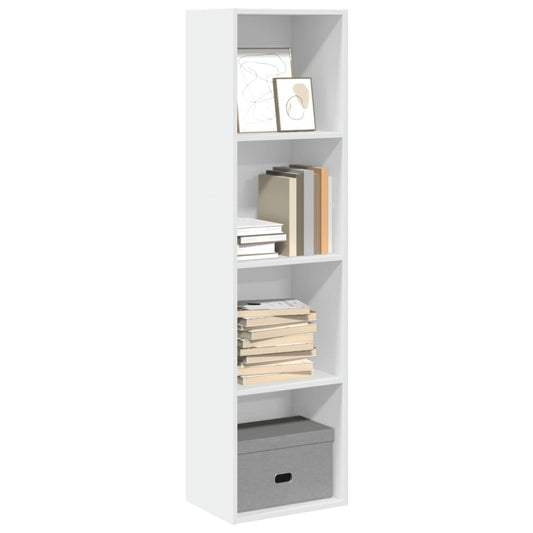 Libreria Bianca 40x30x152 cm in Legno Multistrato