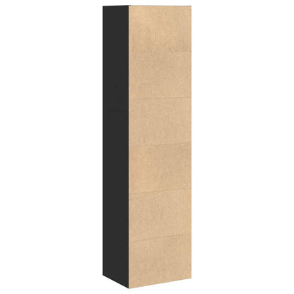 Libreria Nera 40x30x152 cm in Legno Multistrato