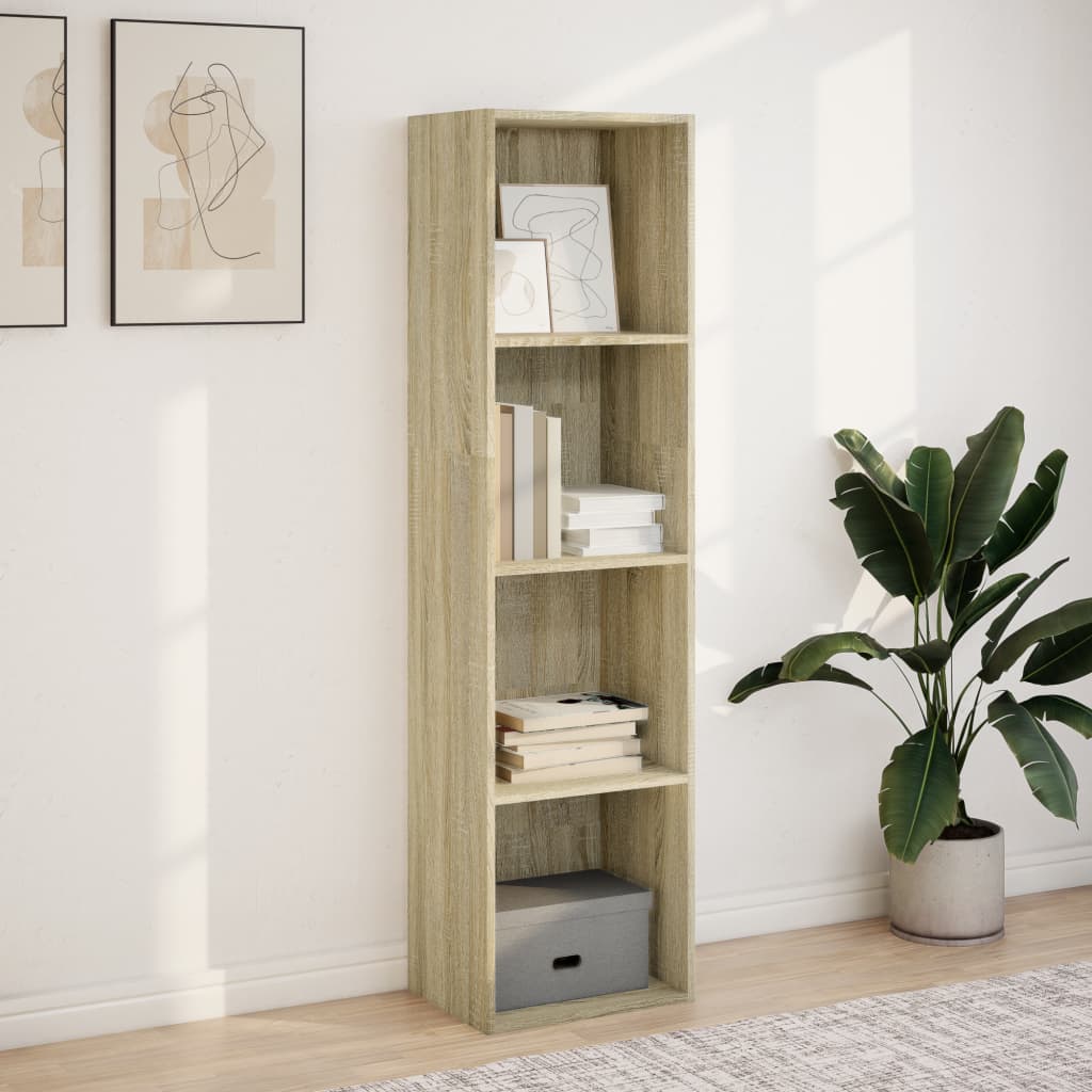 Libreria Rovere Sonoma 40x30x152 cm in Legno Multistrato