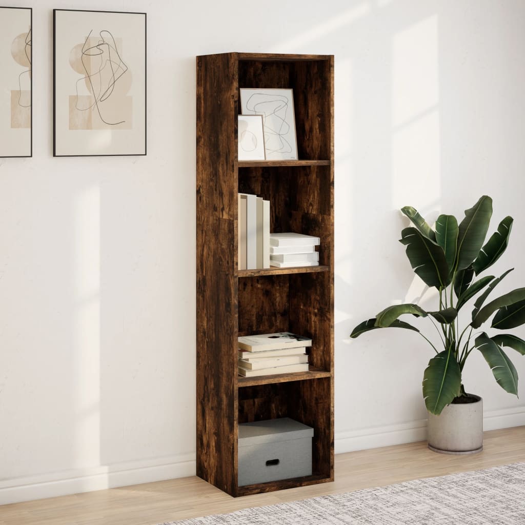 Libreria Rovere Fumo 40x30x152 cm in Legno Multistrato