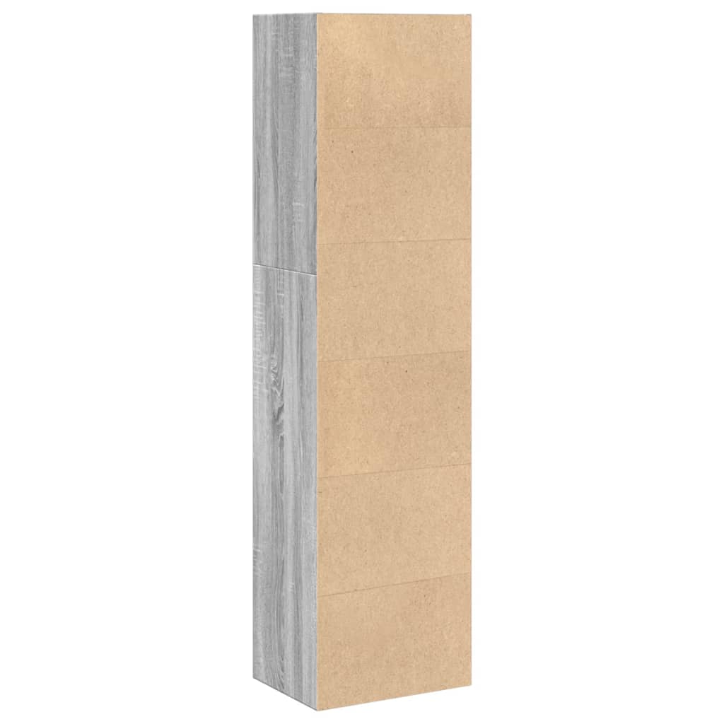 Libreria Grigio Sonoma 40x30x152 cm in Legno Multistrato