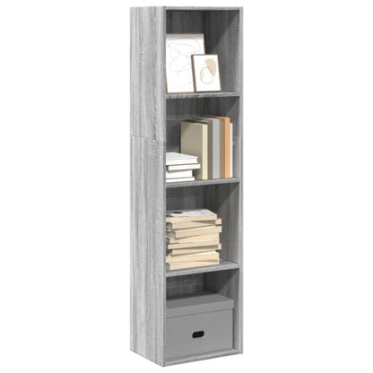 Libreria Grigio Sonoma 40x30x152 cm in Legno Multistrato