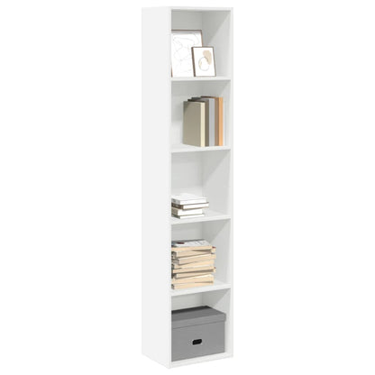 Libreria Bianca 40x30x189 cm in Legno Multistrato