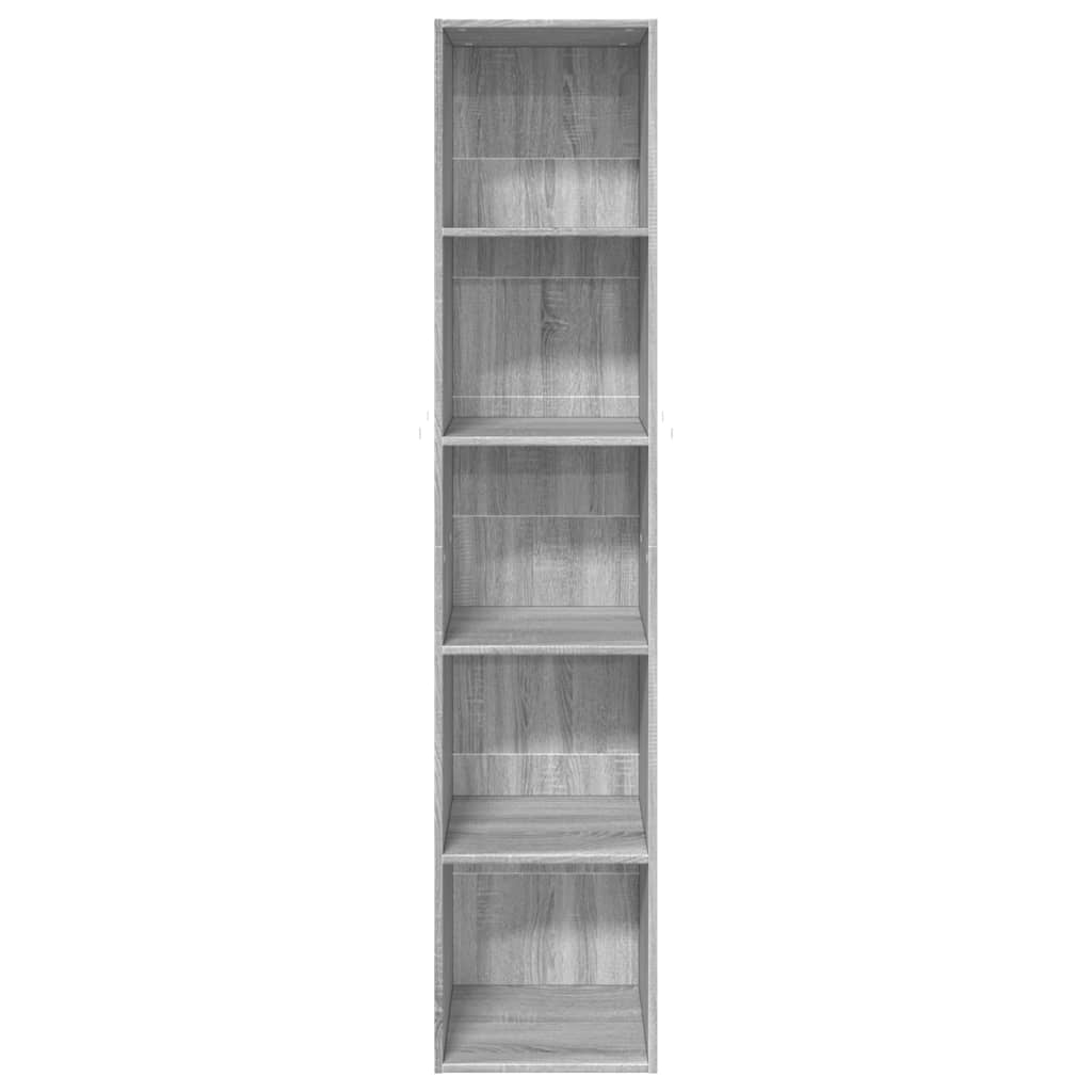 Libreria Grigio Sonoma 40x30x189 cm in Legno Multistrato