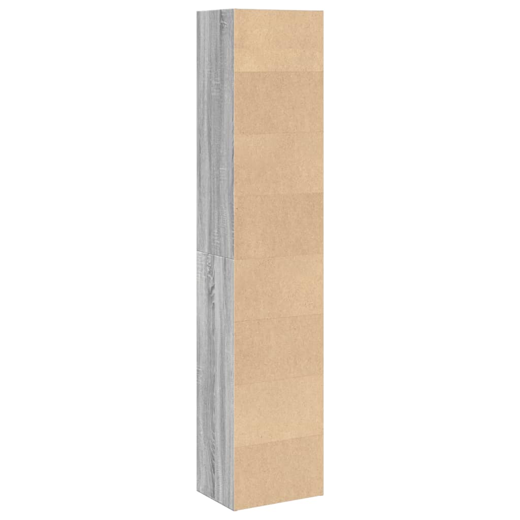 Libreria Grigio Sonoma 40x30x189 cm in Legno Multistrato